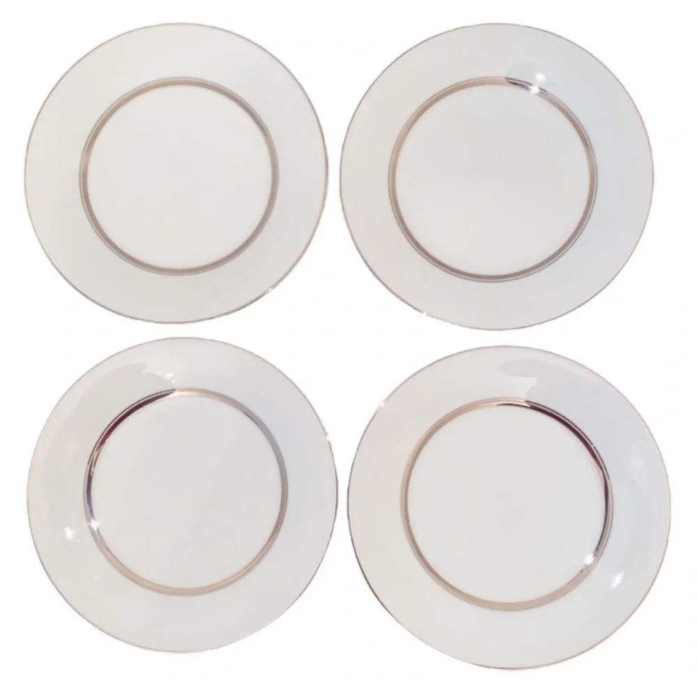Noritake Galaxy 6527 Salad China Plates Vintage Set of 4